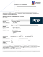 Formulario Alta de Proveedores