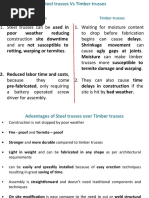 Steel Truss Vs Timber Truss - PPT by Tanay Varia