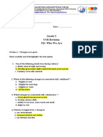 Grade 5 UOI Assessment May 2022