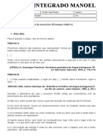 Lista de Exercícios - Função Sintática Pronome Relativo