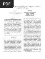 A Fragment-Decoding Plus Missing-Data Imputation ASR System Evaluated On The 2nd CHiME Challenge