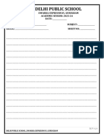 Admission Entrance Test Answer Sheet Format