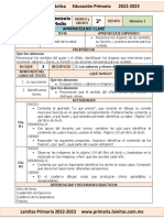 Mayo - 2do Grado Conocimiento Del Medio (2022-2023)