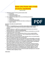 Schizophrenia Spectrum Handout