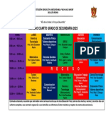 Horario Oficial Cuarto Grado 2023