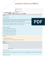 TESTE 1, 2,3 Produção e Compreensão de Textos em LIBRAS