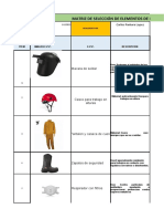 Matriz de Requerimiento Legal para Uso de E.P.P