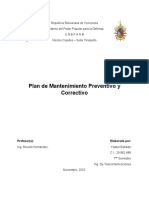 Plan de Mantenimiento Preventivo y Correctivo