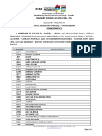 Resultado Preliminar Música