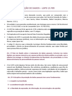 Lei Geral de Proteção de Dados - LGPD