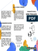 Folleto Tríptico Campaña Informativa de Fomento de La Lectura Colorido Infantil Azul y Amarillo