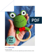 Crochet Rattle Frog Amigurumi PDF Free Pattern