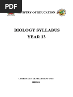 Biology Y13 Syllabi