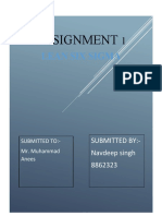 Lean Six Sigma Assignment