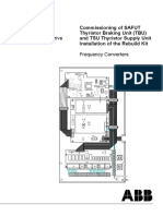 ACV 700 Commissioning of SAFUT Thyristor Braking Unit (TBU) and TSU Thyristor Supply Unit Installation of The Rebuild Kit
