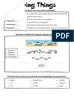 Ecosystems Worksheet