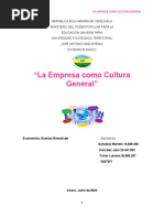 La Empresa Como Cultura General