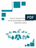 Temario - M2T3 - Presas III-Prediseño de Presas de Gravedad, Presas Arco y de Materiales Sueltos