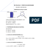 Memorial de Cálculo - Ponto de Ancoragem