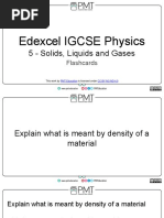 Flashcards - Topic 5 Solids, Liquids and Gases - Edexcel Physics IGCSE