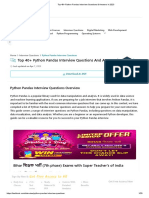 Python Pandas Interview Questions and Answers