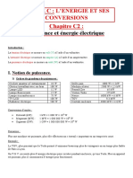 Chapitre C2 - Cours - Puissance Et Énergie Électrique