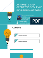 Topic 1 Arithmetic and Geometric Sequence