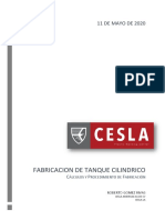 Desarrollo de Proyecto - Calculo y Fabricación de Tanque Cilindrico