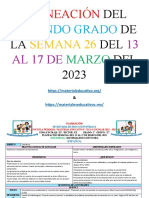 Planeación2doGradoSemana26Ciclo22 23MEX