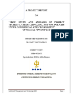 NBFC - Study and Analysis of Project Viability, Credit Appraisal and Npa Policies Under Commercial Vehicle Segment of Magma Fincorp LTD - Isha Gulati