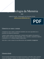 Epistemologia Da Memória