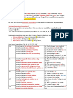 Dependent Prepositions