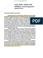 Howlett 1991 Policy Instruments, Policy Styles and Policy Implementation