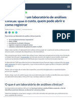 Como Montar Um Laboratório de Análises Clínicas