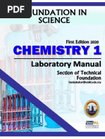 CFP 00105 CHEMISTRY 1 - Laboratory Manual UNIKL