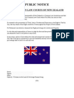 Public Notice - The Common Law Courts of New Zealand