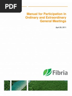 Manual For Participation in Ordinary and Extraordinary General Meetings