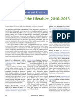 A Review of The Literature 2010 - 2013