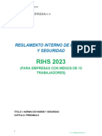 Reglamento Interno Higiene y Seguridad Rihs 2023 Max10 Trabaj