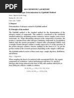 Nitrogen Determination by Kjeldahl Method