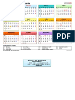 Calendario 2023 Horizontal Ano en Un Vistazo en Color