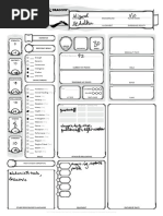 Character Sheet For D&D