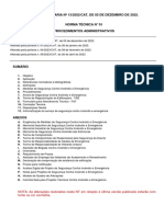 NT 01 - Procedimentos Administrativos