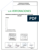 Programa de Seg. Constancia-Rp - CR Perforaciones