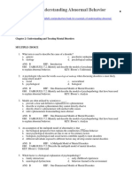 Test Bank For Essentials of Understanding Abnormal Behavior 3rd Edition