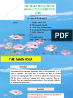 TR 4 Group 8 The Main Idea and Pronoun Reference