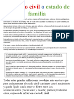 El Estado Civil o Estado de Familia