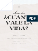 ¿Cuánto Vale La Vida? Derecho.