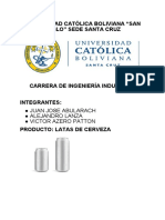 Proceso de Fabricacion de Latas de Cerveza