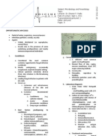 Opportunistic Mycoses: Portal of Entry: Respiratory, Mucocutaneous Infectious Particles: Conidia, Mycelia